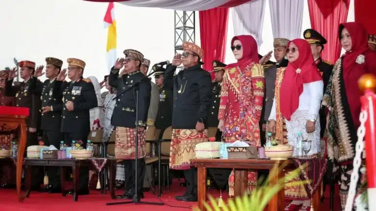 Pj Gubernur Lampung Pimpin Upacara HUT RI ke-79 di Kota Baru