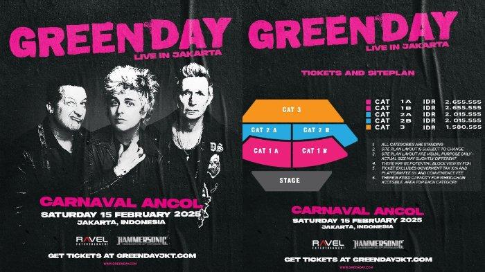 Tiket Konser Green Day Jakarta 2025 Resmi Dijual Hari ini